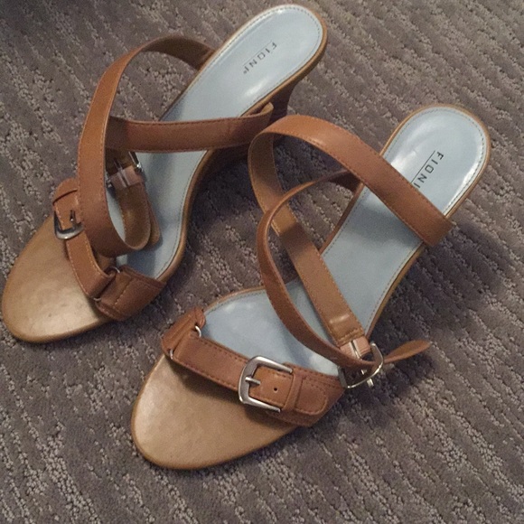 FIONI Clothing Shoes Fioni Ankle Strap Wedge Sandal